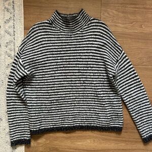 Striped Black and White Women's Sweater